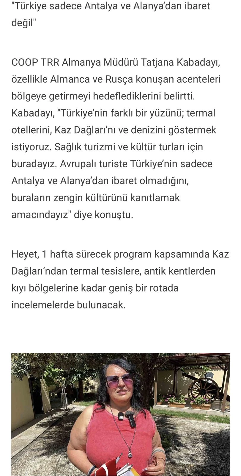 Türkische Presse: Tatjana Kabadayı, Leiterin COOP TRR Deutschland – „Die Türkei ist nicht nur Antalya und Alanya“